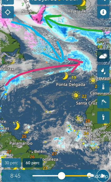 Ciarán frontosodása, Grönland havazás folytatódik