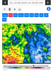 2024 Augusztus 22 estig konvektív csapadékok összességee